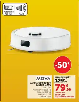 Hyper U Mova aspirateur robot laveur offre