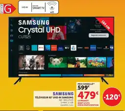 Hyper U Samsung téléviseur 65 uhd 4k offre