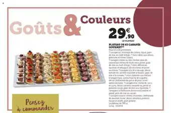 Super U Plateau De 63 Canapés Gourmet offre