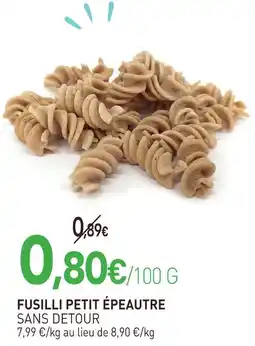 naturéO Sans detour fusilli petit épeautre offre