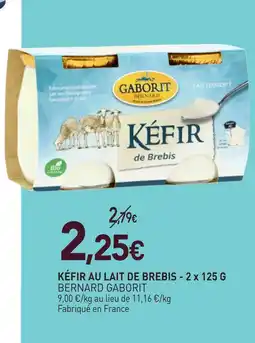 naturéO Bernard gaborit kéfir au lait de brebis - 2 x 125 g offre
