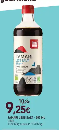 naturéO Lima tamari less salt - 500 ml offre