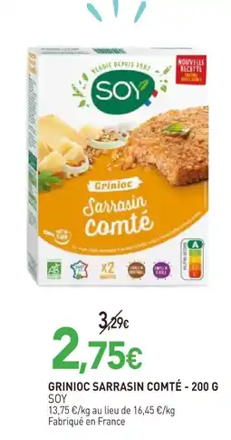 naturéO Soy grinioc sarrasin comté - 200 g offre