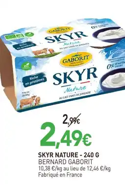 naturéO Bernard gaborit skyr nature - 240 g offre