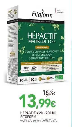 naturéO Fitoform hépactif x 20 - 200 ml offre