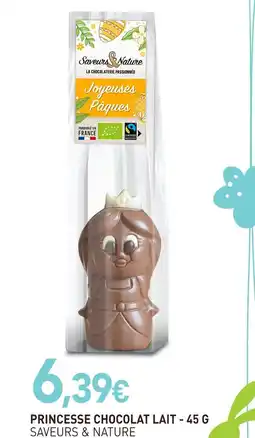 naturéO Saveurs & nature princesse chocolat lait - 45 g offre