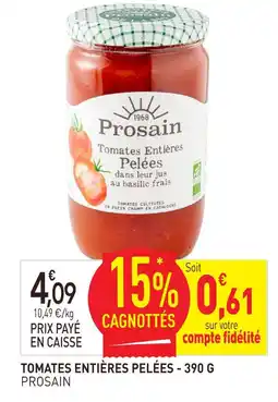 naturéO Prosain tomates entières pelées offre
