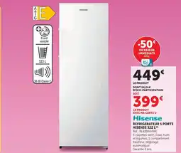 Hyper U Hisense réfrigérateur 1 porte 322 l offre