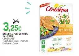 naturéO Cerealpes galettes pois chiches offre