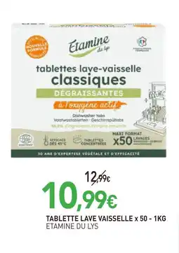 naturéO Etamine du lys tablette lave vaisselle x 50 offre