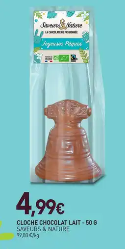 naturéO Saveurs & nature cloche chocolat lait offre
