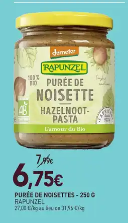 naturéO Rapunzel purée de noisettes offre