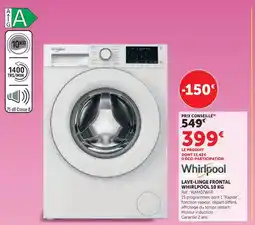 Super U Whirlpool lave-linge frontal 10 kg offre