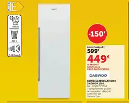 Super U Daewoo congélateur armoire 279 l offre
