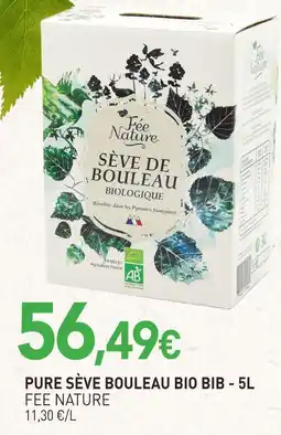 naturéO Fee nature pure sève bouleau bio bib - 5l offre