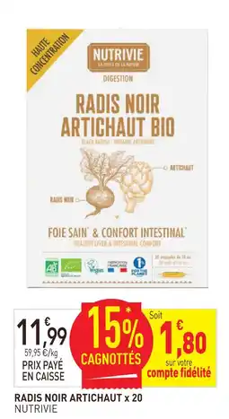 naturéO Nutrivie radis noir artichaut x 20 offre