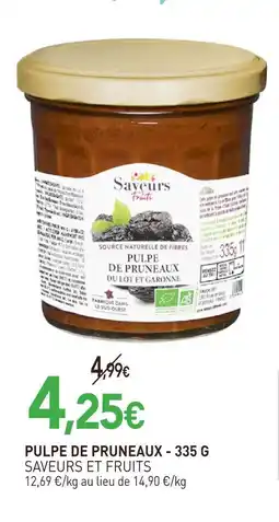 naturéO Saveurs et fruits pulpe de pruneaux - 335 g offre