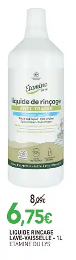 naturéO Etamine du lys liquide rinçage lave-vaisselle - 1l offre