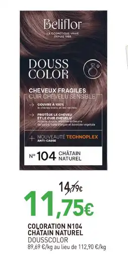 naturéO Beliflor douss color n°104 châtain naturel offre