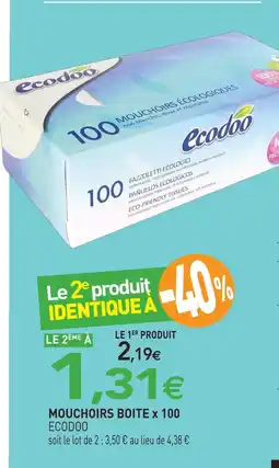 naturéO Ecodoo mouchoirs boîte x 100 offre
