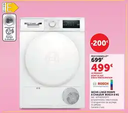 Super U Bosch sèche-linge pompe à chaleur 8 kg offre