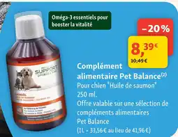 Maxi Zoo Pet balance complément alimentaire offre