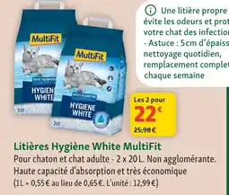 Maxi Zoo Multifit litières hygiène white offre