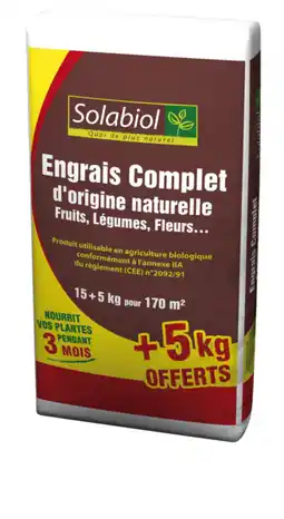 Gamm vert Engrais complet solabiol offre