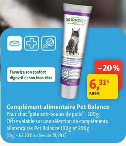 Maxi Zoo Pet balance complément alimentaire offre