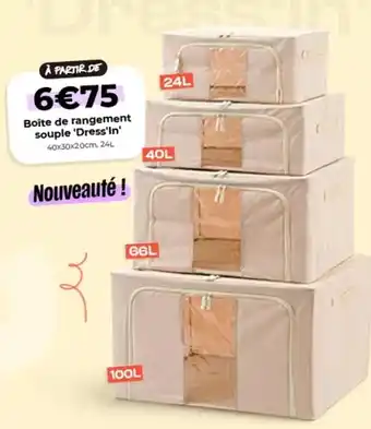 Boîte de rangement souple 'dress'in'