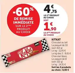 Hyper U Nestlé - kit kat offre