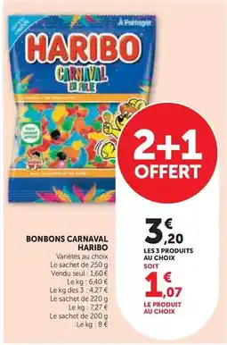 Hyper U Haribo - bonbons carnaval offre