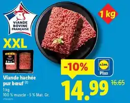 Lidl L'etal du boucher - viande hachée pur bœuf offre