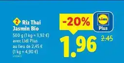 Lidl Golden sun - riz thai jasmin bio offre