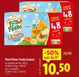 Lidl Materne - pom'potes fruits jaunes offre