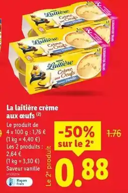 Lidl La laitière - crème aux oeufs offre
