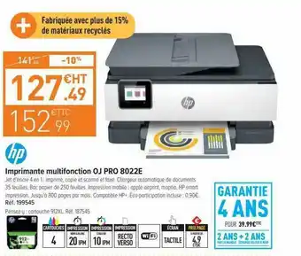 Top Office Imprimante Multifonction Oj Pro 8022e Hp offre