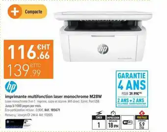 Top Office Imprimante Multifonction Laser Monochrome M28w Hp^ offre