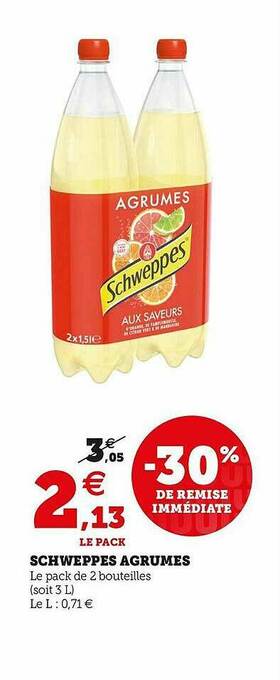 U Express Schweppes Agrumes offre
