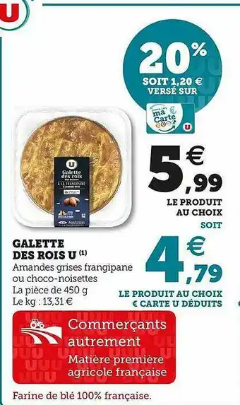 U Express Galette Des Rois U offre