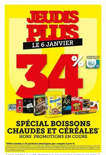 U Express Boisson Chaudes Et Céréales offre