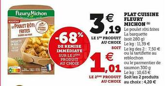 U Express Plat Cuisiné Fleury Michon offre