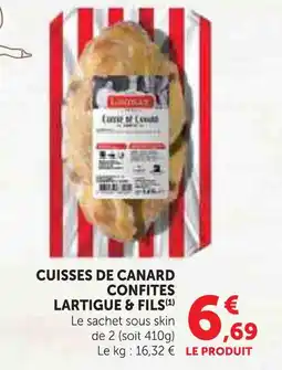 Hyper U Lartigue & fils cuisses de canard confites offre