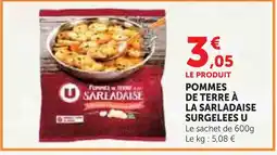 Hyper U U pommes de terre à la sarladaise surgelées offre