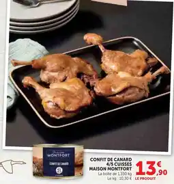 Hyper U Maison montfort confit de canard 4/5 cuisses offre