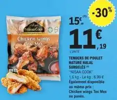 E.Leclerc Cook - tenders de poulet nature halal surgeles offre