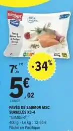 E.Leclerc Sanon - pavés de saumon msc surgelés offre