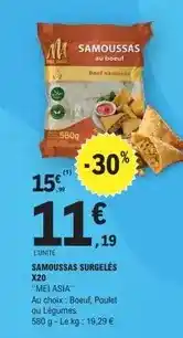 E.Leclerc Samoussas surgelés x20 offre