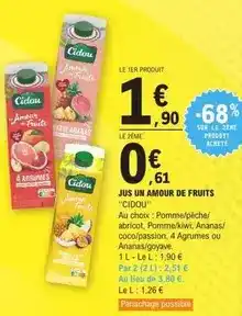 E.Leclerc Cidou - jus un amour de fruits offre
