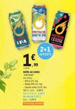 E.Leclerc Meteor - bière au choix offre